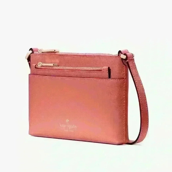 NWT Authentic Kate Spade Sadie Crossbody Bag Set Peach Nectarine Pink Purse - Picture 2 of 6